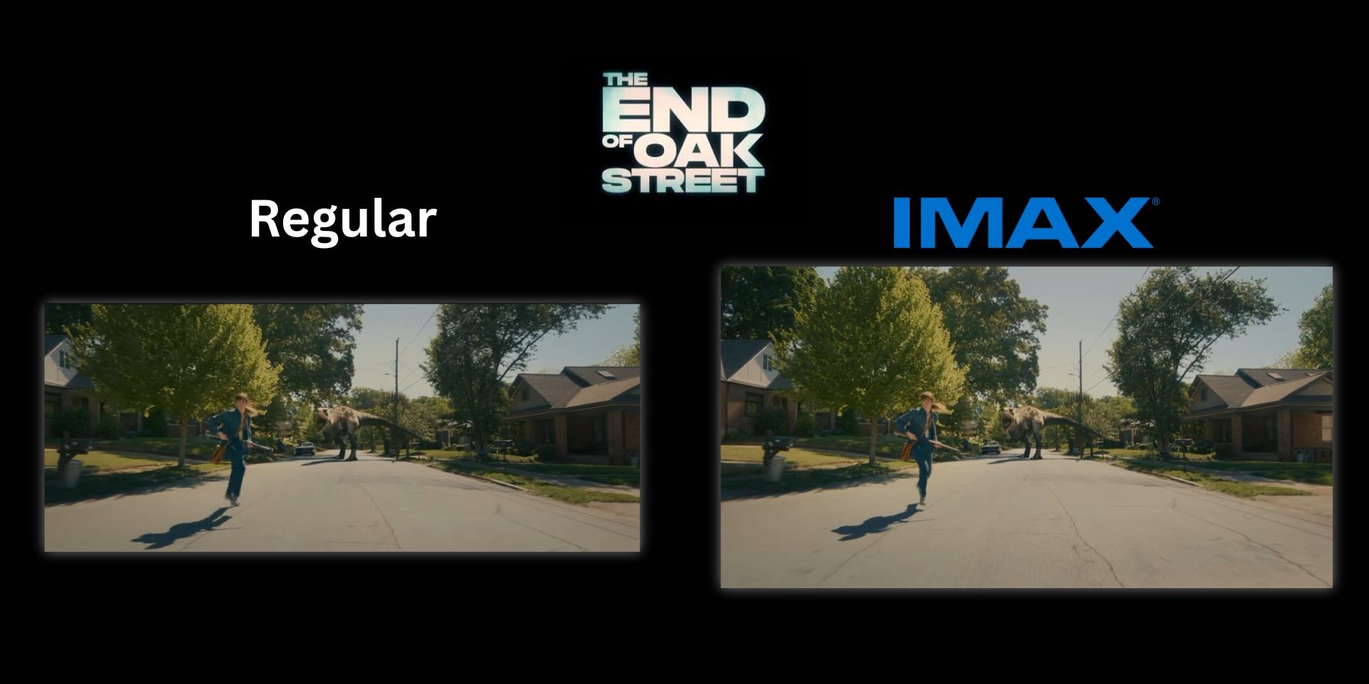 End of Oak Street Regular Screen vs IMAX Aspect Ratio comparison